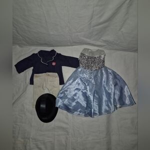 American Girl Fancy Riding Outfit & Merry and Bright Gown 
